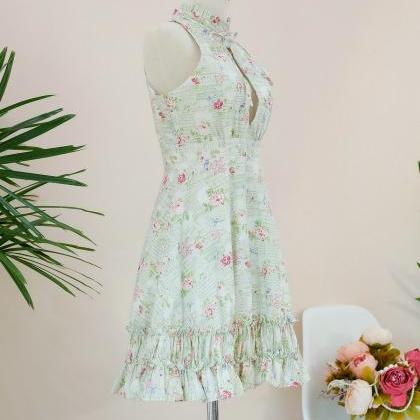 Handmade Dress Marry Floral Dress Vintage Dress..