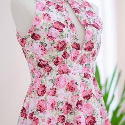 Handmade Dress Marry Floral Dress Vintage Dress..