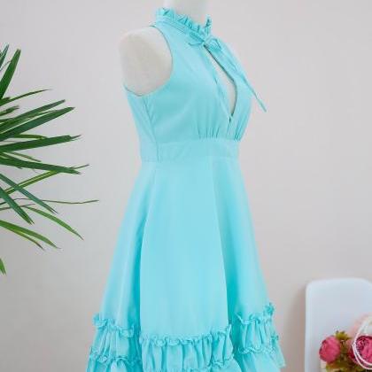 Handmade Dress Marry Sundress Mint Blue Dress..
