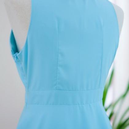 Handmade Dress Marry Sundress Blue Dress Ruffle..