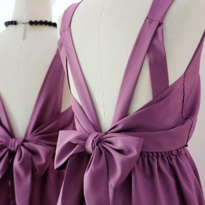 Handmade Dress Dark Lilac Dress Dark Lilac Party..