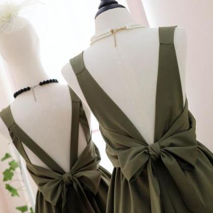 Handmade Dress Dark Olive Green Dress Olive Green..