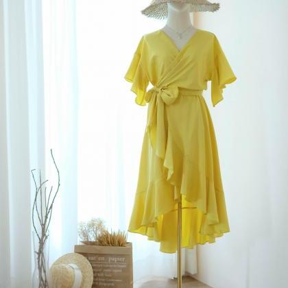 Rose I Pineapple Yellow Bridesmaid Dresses Party..