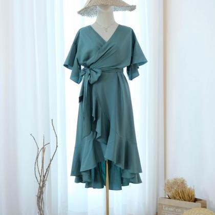 Rose I Earthy Sage Green Bridesmaid Dresses Party..