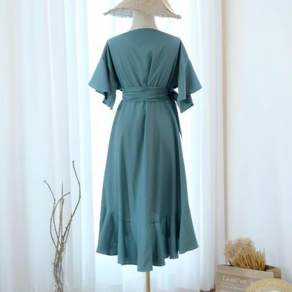 Rose I Earthy Sage Green Bridesmaid Dresses Party..