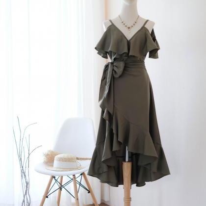 Rose Ii Olive Green Bridesmaid Dresses Party Wrap..