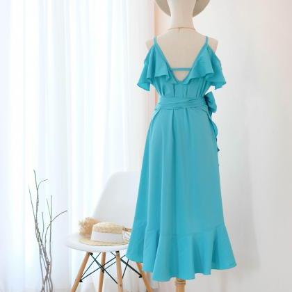 Rose Ii Turquois Blue Bridesmaid Dresses Party..