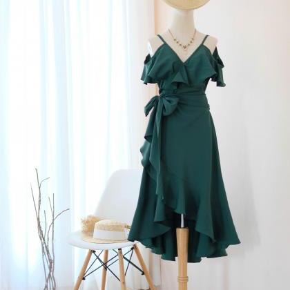 Rose Ii Forest Green Bridesmaid Dresses Party Wrap..