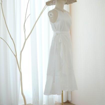 Rose Iv White Linen Bridesmaid Dresses Party..