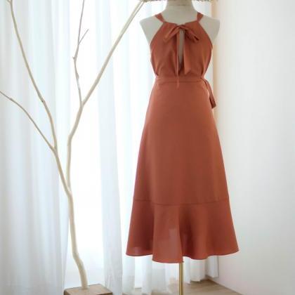 Rose Iv Rustic Orange Copper Bridesmaid Dresses..