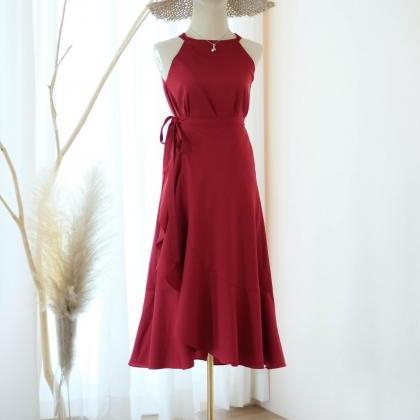 Rose Iv Blood Red Bridesmaid Dresses Party Summer..