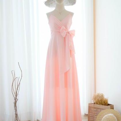 Linh Pink Blush Bridesmaid Dress Floor Length..