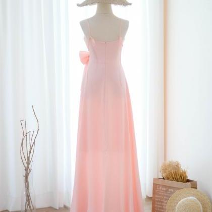 Linh Pink Blush Bridesmaid Dress Floor Length..