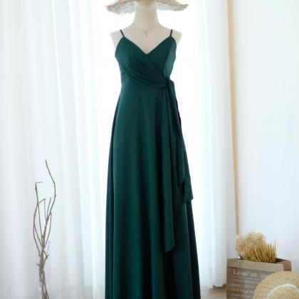 Linh Forest Green Bridesmaid Dress Bridal Dress..