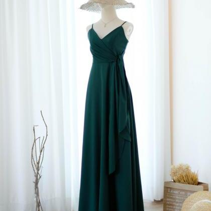 Linh Forest Green Bridesmaid Dress Bridal Dress..
