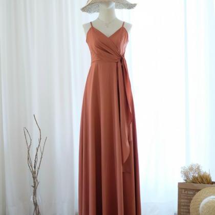Linh Rustic Copper Bridesmaid Dress Bridal Dress..