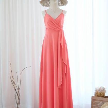 Linh Coral Bridesmaid Dress Bridal Dress Floor..