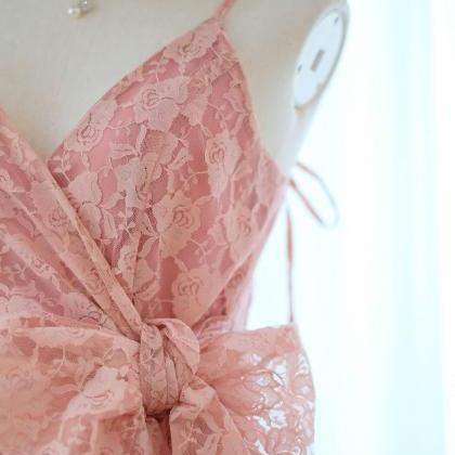 Linh Pink Nude Lace Bridesmaid Dress Bridal Dress..
