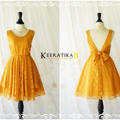 A Party V Charming Dress Dark Mustard Lace..