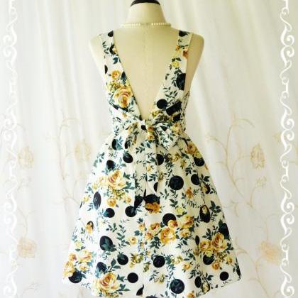 A Party V Charming Backless Dress Gold/green..