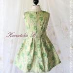 Classical Simply Dress - Elegant Golden And Green..