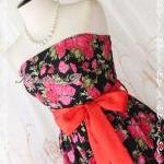 Mind - Sweet Cutie Floral Strapless Dress Spring..