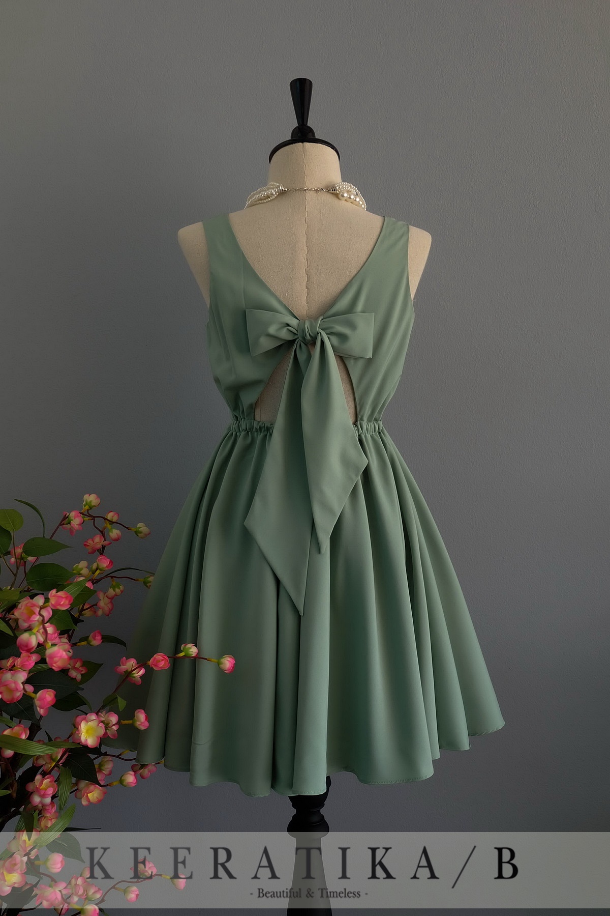 Sage Green Dress Backless Dress Sage 