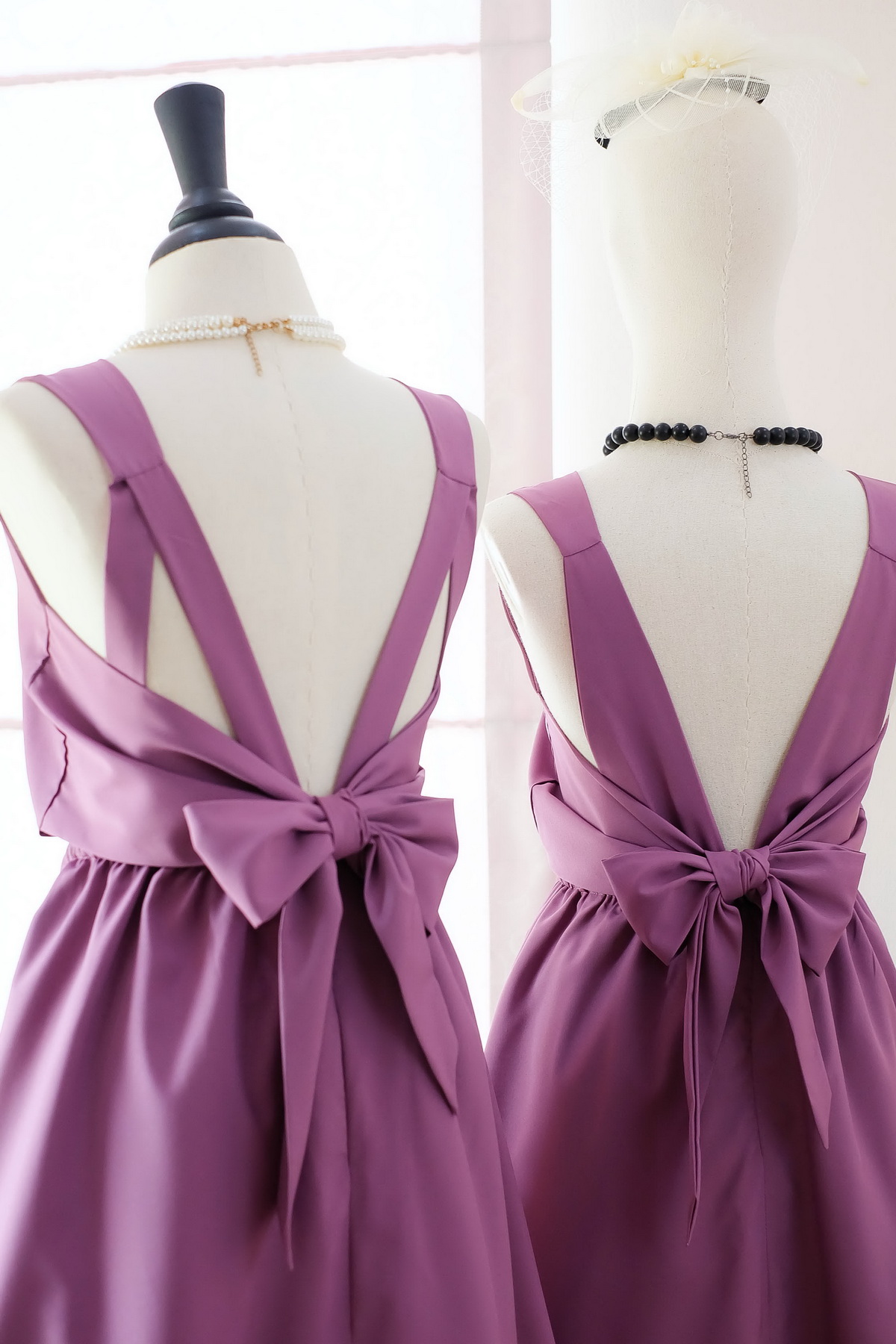 dark lilac bridesmaid dresses