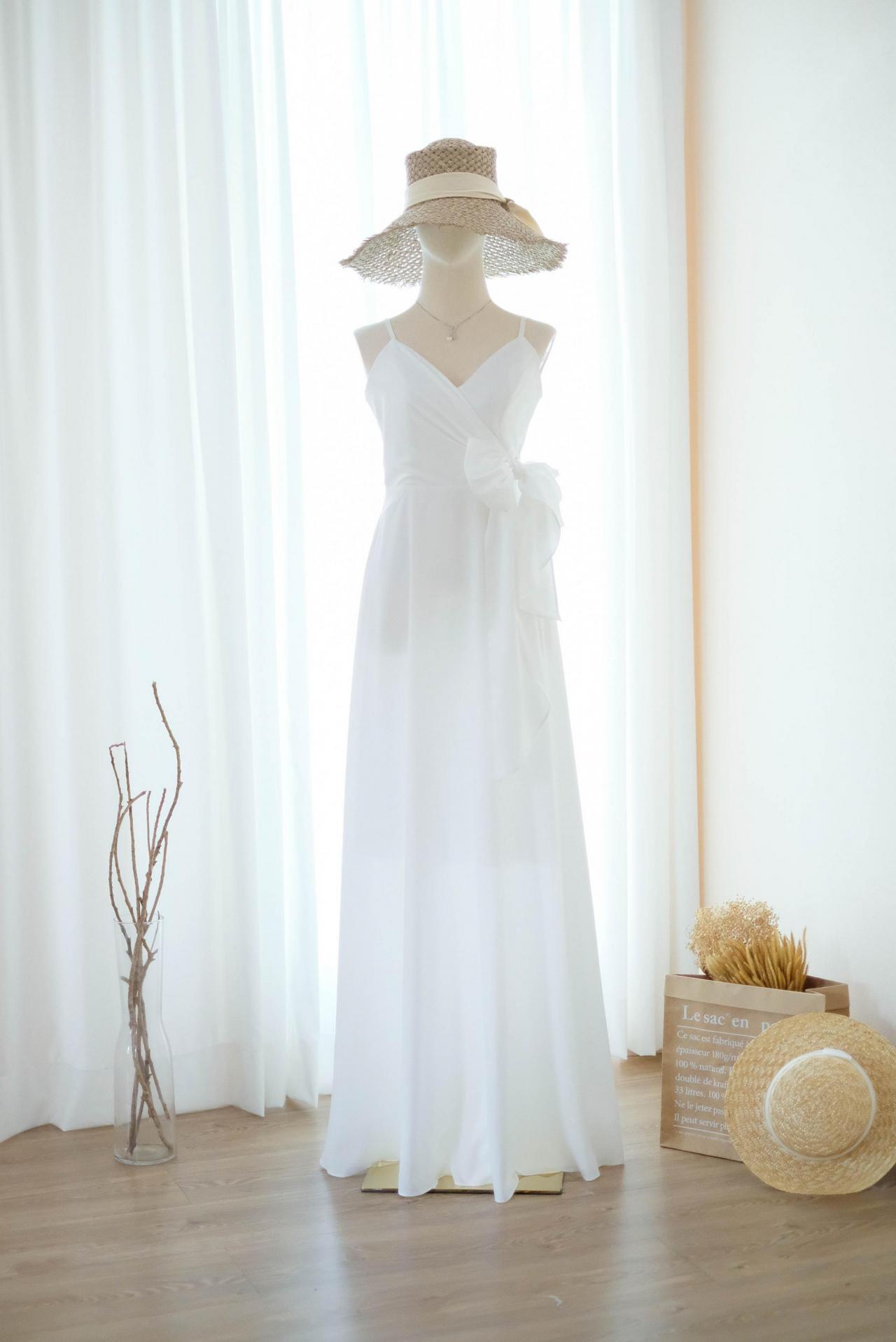 Linh Off White Bridesmaid Dress Bridal Dress Floor Length Cocktail Party Wedding Dresses