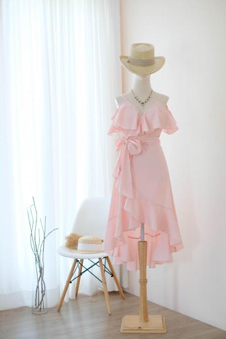 Rose Ii Pink Blush Bridesmaid Dresses Party Wrap Dress