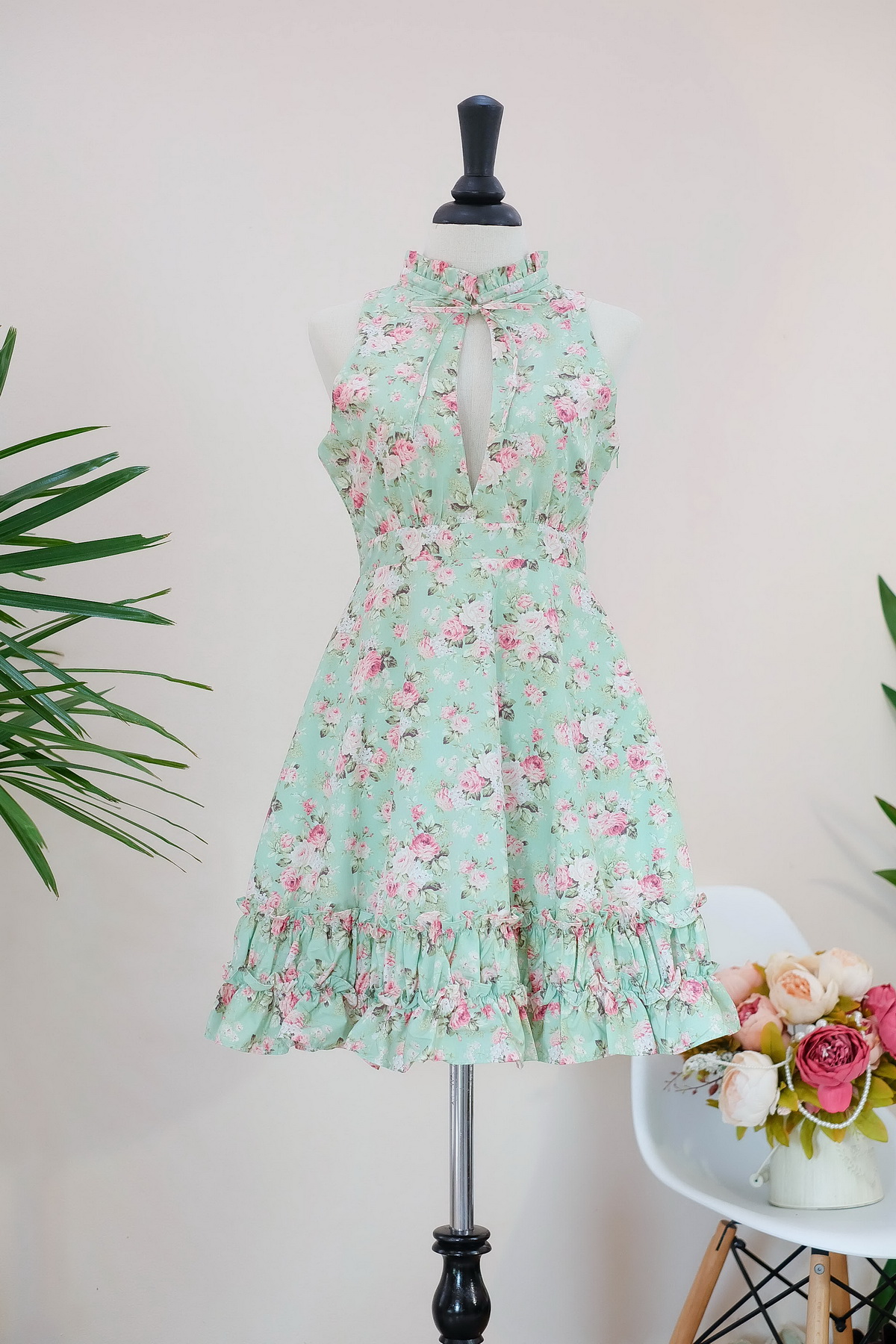 Handmade Dress Marry Floral Dress Vintage Dress Spring Summer Sundress